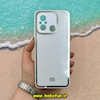 قاب گوشی Redmi 12C - Poco C55 - Redmi 11A شیائومی آینه ای PVD دور سیلیکونی طرح اکلیلی شاین لاکچری محافظ لنز دار سفید کد 52831