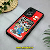 قاب گوشی Galaxy A53 سامسونگ طرح سیلیکونی Solid آینه ای محافظ لنزدار طرح سوپر ماریو Super Mario مشکی کد 44455