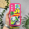 قاب گوشی Galaxy A54 سامسونگ طرح سیلیکونی Solid آینه ای محافظ لنزدار طرح داستان اسباب بازی صورتی فانتزی کد 44458