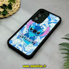قاب گوشی Galaxy A55 سامسونگ طرح سیلیکونی Solid آینه ای محافظ لنزدار طرح استیج Stitch مشکی کد E5-44465