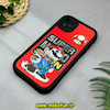 قاب گوشی iPhone 11 آیفون طرح سیلیکونی Solid آینه ای محافظ لنزدار طرح سوپر ماریو Super Mario مشکی کد 44478