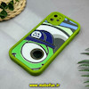 قاب گوشی iPhone 11 آیفون طرح سیلیکونی Solid آینه ای محافظ لنزدار طرح کارخانه هیولاها سبز فسفری کد 44481