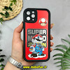 قاب گوشی iPhone 11 Pro آیفون طرح سیلیکونی Solid آینه ای محافظ لنزدار طرح سوپر ماریو Super Mario مشکی کد 44487