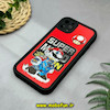قاب گوشی iPhone 11 Pro Max آیفون طرح سیلیکونی Solid آینه ای محافظ لنزدار طرح سوپر ماریو Super Mario مشکی کد 44491