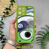 قاب گوشی iPhone 11 Pro Max آیفون طرح سیلیکونی Solid آینه ای محافظ لنزدار طرح کارخانه هیولاها سبز فسفری کد 44492