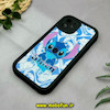 قاب گوشی iPhone 12 آیفون طرح سیلیکونی Solid آینه ای محافظ لنزدار طرح استیج Stitch مشکی کد 44497