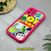 قاب گوشی iPhone 12 Pro آیفون طرح سیلیکونی Solid آینه ای محافظ لنزدار طرح داستان اسباب بازی صورتی فانتزی کد 44499