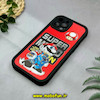قاب گوشی iPhone 12 Pro Max آیفون طرح سیلیکونی Solid آینه ای محافظ لنزدار طرح سوپر ماریو Super Mario مشکی کد 44506