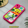 قاب گوشی iPhone 13 آیفون طرح سیلیکونی Solid آینه ای محافظ لنزدار طرح داستان اسباب بازی صورتی فانتزی کد 44511