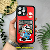 قاب گوشی iPhone 13 Pro Max آیفون طرح سیلیکونی Solid آینه ای محافظ لنزدار طرح سوپر ماریو Super Mario مشکی کد 44515