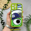 قاب گوشی iPhone 13 Pro Max آیفون طرح سیلیکونی Solid آینه ای محافظ لنزدار طرح کارخانه هیولاها سبز فسفری کد 44517