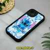 قاب گوشی iPhone 15 آیفون طرح سیلیکونی Solid آینه ای محافظ لنزدار طرح استیج Stitch مشکی کد 44519