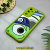 قاب گوشی Galaxy S23 FE سامسونگ طرح سیلیکونی Solid آینه ای محافظ لنزدار طرح کارخانه هیولاها سبز فسفری کد 44573