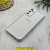 قاب گوشی Galaxy A05S سامسونگ طرح سیلیکونی Solid لوگو دار محافظ لنزدار سفید کد 52985