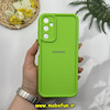 قاب گوشی Galaxy A05S سامسونگ طرح سیلیکونی Solid لوگو دار محافظ لنزدار سبز فسفری کد 52987