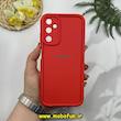 قاب گوشی Galaxy A05S سامسونگ طرح سیلیکونی Solid لوگو دار محافظ لنزدار قرمز کد 52989