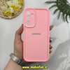 قاب گوشی Galaxy A25 سامسونگ طرح سیلیکونی Solid لوگو دار محافظ لنزدار صورتی کد 53005