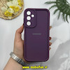 قاب گوشی Galaxy A25 سامسونگ طرح سیلیکونی Solid لوگو دار محافظ لنزدار بنفش کد 53012