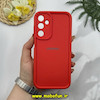 قاب گوشی Galaxy A25 سامسونگ طرح سیلیکونی Solid لوگو دار محافظ لنزدار قرمز کد 53013