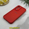 قاب گوشی Galaxy A25 سامسونگ طرح سیلیکونی Solid لوگو دار محافظ لنزدار قرمز کد 53013