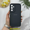 قاب گوشی Galaxy A25 سامسونگ طرح سیلیکونی Solid لوگو دار محافظ لنزدار خاکستری تیره کد 53015