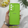 قاب گوشی Galaxy A25 سامسونگ طرح سیلیکونی Solid لوگو دار محافظ لنزدار سبز فسفری کد 53017