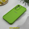 قاب گوشی Galaxy A25 سامسونگ طرح سیلیکونی Solid لوگو دار محافظ لنزدار سبز فسفری کد 53017