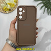 قاب گوشی Galaxy A25 سامسونگ طرح سیلیکونی Solid لوگو دار محافظ لنزدار قهوه ای کد 53018