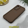 قاب گوشی Galaxy A25 سامسونگ طرح سیلیکونی Solid لوگو دار محافظ لنزدار قهوه ای کد 53018