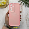 قاب گوشی Galaxy A35 سامسونگ طرح سیلیکونی Solid لوگو دار محافظ لنزدار صورتی کد 53022