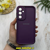 قاب گوشی Galaxy S23 FE سامسونگ طرح سیلیکونی Solid لوگو دار محافظ لنزدار بنفش کد 53070