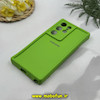 قاب گوشی Galaxy S24 Ultra سامسونگ طرح سیلیکونی Solid لوگو دار محافظ لنزدار سبز فسفری کد 53084