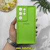 قاب گوشی Galaxy S24 Ultra سامسونگ طرح سیلیکونی Solid لوگو دار محافظ لنزدار سبز فسفری کد 53084