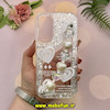 قاب گوشی Galaxy A25 سامسونگ اورجینال ژله ای اکلیلی دستبندی مرواریدی شفاف برجسته کد 44770