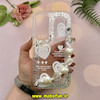 قاب گوشی Galaxy A35 سامسونگ اورجینال ژله ای اکلیلی دستبندی مرواریدی شفاف برجسته کد 44775