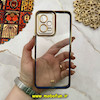 قاب گوشی Redmi Note 12 Pro 5G شیائومی طرح الکتروپلیتینگ ژله ای شفاف اورجینال یونیک کیس Unique Case محافظ لنز دار سرمه ای کد 44808