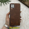 قاب گوشی Galaxy A12 - Galaxy M12 سامسونگ اورجینال برند DADOO دادوو 2025 طرح دوخت HARD چرمی قهوه ای کد 53367