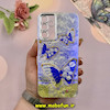 قاب گوشی Galaxy A15 سامسونگ فانتزی SO COOL لاکچری نگین دار کرومی محافظ لنزدار طرح پروانه کد 53707