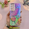 قاب گوشی Galaxy A25 سامسونگ فانتزی SO COOL لاکچری نگین دار کرومی محافظ لنزدار طرح پروانه کد 53714