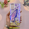 قاب گوشی Galaxy A51 سامسونگ فانتزی SO COOL لاکچری نگین دار کرومی محافظ لنزدار طرح پروانه کد 53740