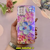 قاب گوشی Galaxy A51 سامسونگ فانتزی SO COOL لاکچری نگین دار کرومی محافظ لنزدار طرح گل کد 53745