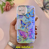 قاب گوشی iPhone 15 آیفون فانتزی SO COOL لاکچری نگین دار کر لنزدار طرح پروانه کد 53781