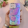 قاب گوشی iPhone 15 آیفون فانتزی SO COOL لاکچری نگین دار کرومی محافظ لنزدار طرح پروانه کد 53782