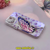 قاب گوشی iPhone 15 آیفون فانتزی SO COOL لاکچری نگین دار کرومی محافظ لنزدار طرح پروانه کد 53783