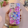 قاب گوشی iPhone 15 آیفون فانتزی SO COOL لاکچری نگین دار کرومی محافظ لنزدار طرح گل کد 53784