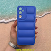 قاب گوشی Galaxy A05S سامسونگ سیلیکون ژله ای پافر PC زیر بسته محافظ لنز دار آبی کد 53449