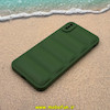قاب گوشی iPhone XS Max آیفون سیلیکون ژله ای پافر PC زیر بسته محافظ لنز دار سبز کد 53493