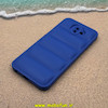 قاب گوشی Galaxy J6 Plus سامسونگ سیلیکون ژله ای پافر PC زیر بسته محافظ لنز دار آبی کد 53495