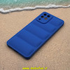 قاب گوشی Galaxy M53 5G سامسونگ سیلیکون ژله ای پافر PC زیر بسته محافظ لنز دار آبی کد 53498
