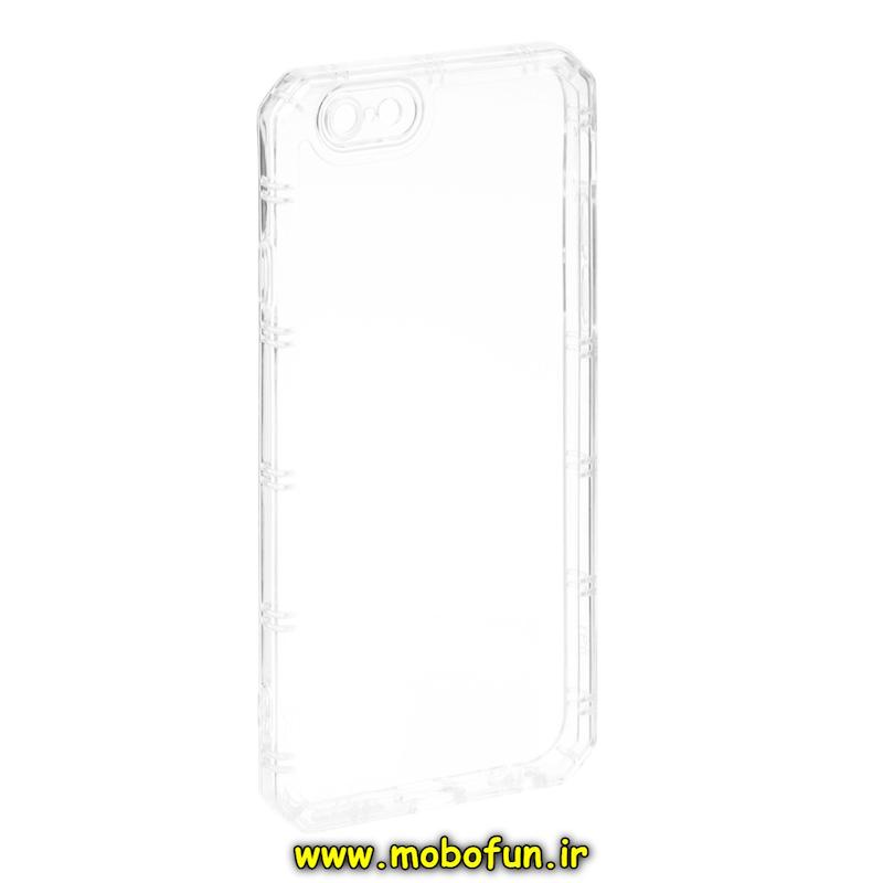 قاب گوشی iPhone 6 - iPhone 6S آیفون طرح ژله ای شفاف بی رنگ ایربگ دار کپسولی محافظ لنز دار کد 45166